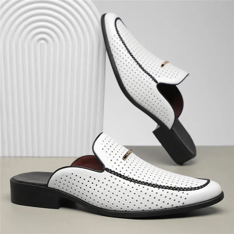 NEULLE Genuine Leather Slip-On Mules