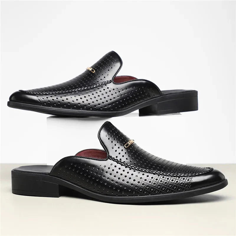 NEULLE Genuine Leather Slip-On Mules