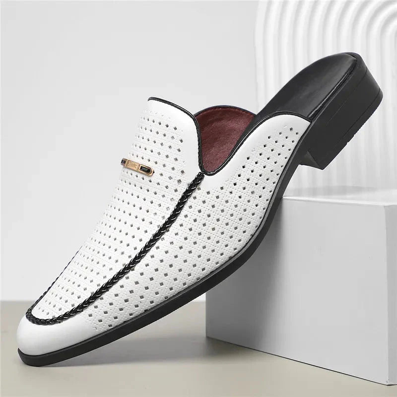 NEULLE Genuine Leather Slip-On Mules
