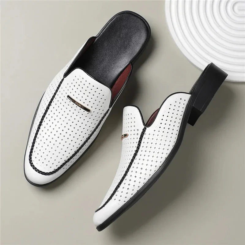 NEULLE Genuine Leather Slip-On Mules