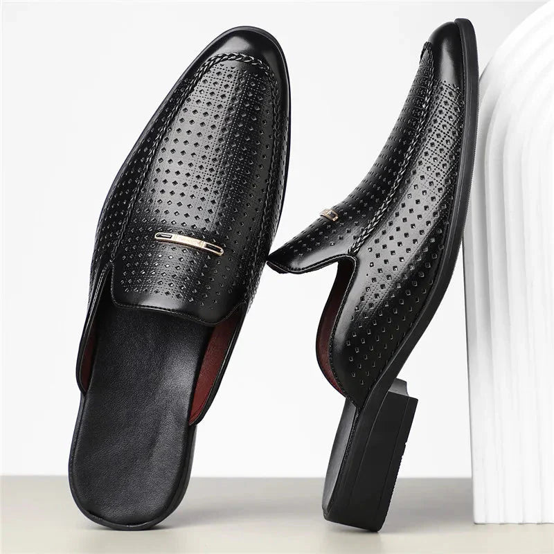 NEULLE Genuine Leather Slip-On Mules