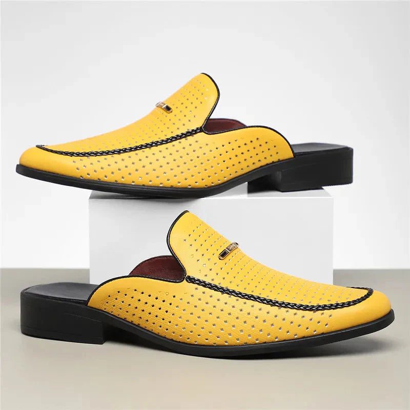 NEULLE Genuine Leather Slip-On Mules